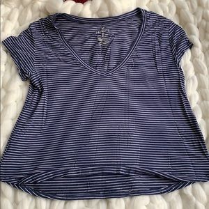 😁 AMERICAN EAGLE Striped Blue Tshirt XS